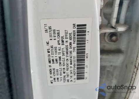 2002 Honda Accord Se z USA, uszkodzony, nr VIN 1HGCP2F64BA155701